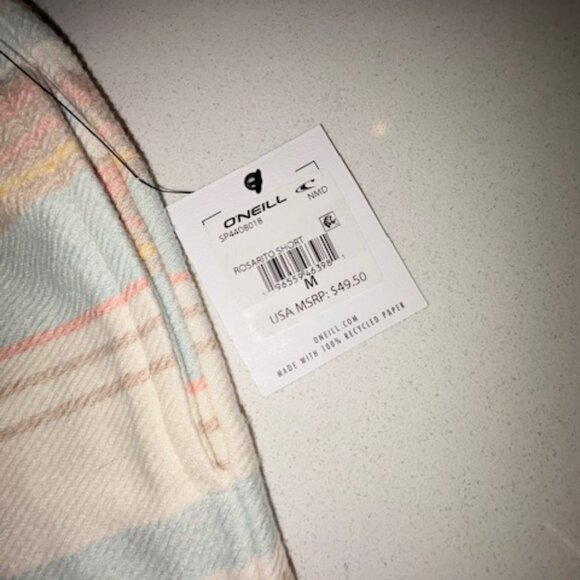 O'Neill Cotton Shorts, Size M, NWT - Picture 2 of 5